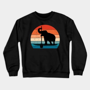 Paddleboard Sup and Elephant Crewneck Sweatshirt